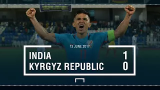 INDIA VS KYRGYZ REPUBLIC (1-0) |AFC CUP QUALIFIERS HIGHLIGHTS HD | SUNIL CHETTRI'S AMAZING GOAL|