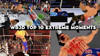 wwe top 10 Extreme moves😱 #wr3d #wwe #bestmoments #top10