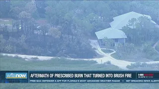 Aerial footage shows aftermath of nearly 125-acre fire in Hillsborough County