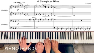 C. Norton - 6. Semaphore Blues - Microjazz Piano duets collection 3 for piano four hands (score)