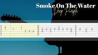 Smoke On The Water Deep Purple Fingerstyle Guitar Tutorial TAB