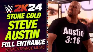 STEVE AUSTIN WWE 2K24 ENTRANCE - #WWE2K24 STONE COLD STEVE AUSTIN ENTRANCE THEME