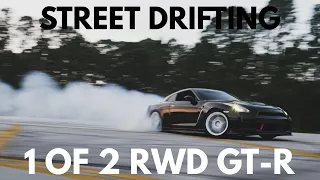 RWD 6-Speed Swapped R35 GT-R Drifting The Streets of Florida | "The Midnight GT-R"