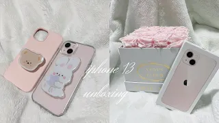 Unboxing: Pink iphone 13 & picking phone case✨🩷