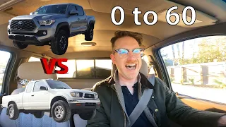 Toyota Tacoma 0-60 challenge NEW vs OLD, who wins?