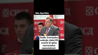 Milorad Dodik: Eventualne sankcije cijeloj RS značile bi njenu momentalnu samostalnost