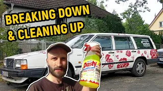 I Broke Down in the Volvo 740 & Finally Clean the Engine Bay