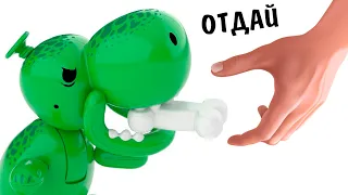НАДУЛ Динозавра из шариков! Интерактивный питомец  Squeakee the Balloon Dino