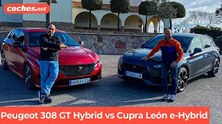 Comparativa Cupra León e-Hybrid - Peugeot 308 GT Hybrid | Test / Review en español | coches.net