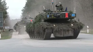 Großer Bundeswehrkonvoi mit Keiler, Biber, Leopard, Puma ! Big German Military column with Leopard!