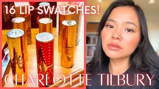 Swatching All My Charlotte Tilbury Lip Products! 16 Lip Swatches!