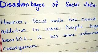 Disadvantage of Social media