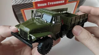 Наши грузовики. Урал- 375Д. MODIMIO масштаб 1:43. Советский автопром.