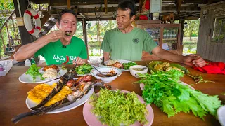 Extreme Food Backyard!! SMOKED CATFISH + Jungle Beans - Thailand Farm to Table!!