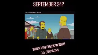 The Simpsons  points to September 24th