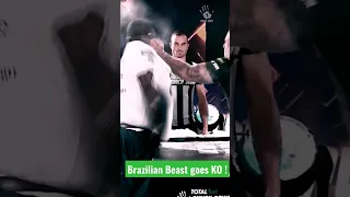 Big Brazilian BEAST goes KO by SLAP 🤪 #shorts