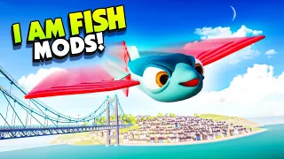 FLYING FISH Can Fly Over The WHOLE MAP With Mods! - New I Am Fish Gameplay