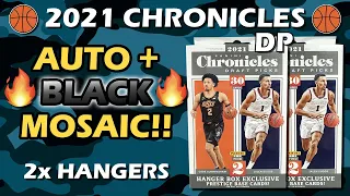 FIRE BLACK PARALLELS! 2021 Panini Chronicles Draft Picks Basketball 2x Hanger Box Review