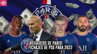¡INCREIBLE Proyecto de PARÍS! 9 FICHAJES que Llegaran a PSG en este Mercado de 2022