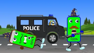 👮 Police vs Poor Criminal and FastMew Collection new | Battery Charging Animation || FasT Mew