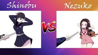 Zero Two Dodging meme - Shinobu VS Nezuko