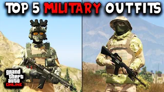 Top 5 Military Outfits | GTA Online (Royal Marine, Jungle Ops, Flecktarn Raider)
