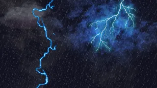 Rain with lightning and thunder effect | Three JS animation tutorial