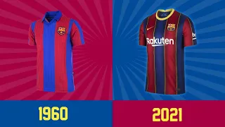 The evolution of Barcelona jersey from 1920 to 2021