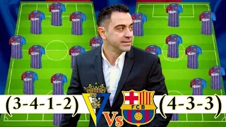 How Could Barcelona Lineup Vs Cadiz Fc In La Liga (MatchDay 32)🔥🔥😱(433)Or(3412)