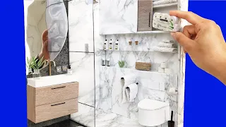 DIY Miniature Bathroom for modern Dollhouse