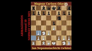 Armageddon NORWAY CHESS ROUND 10 Ian Nepomniachtchi vs Magnus Carlsen #shorts #magnuscarlsen