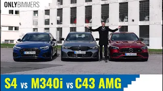 BMW M340i vs Mercedes C43 AMG vs Audi S4 - OnlyBimmers BMW reviews