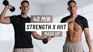 40 Min Full Body Dumbbell Workout & Cardio HIIT (Strength + Conditioning)