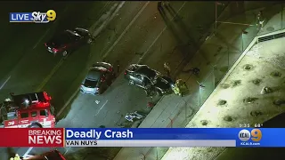 1 Killed In 3-Car Crash Near Van Nuys Airport