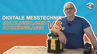 Digitale Messtechnik - Multilinienlaser vs. Rotationslaser | dach-holz.tv