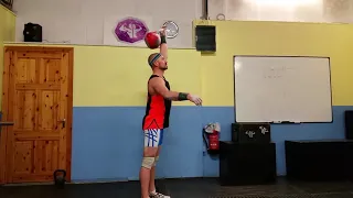 32kg slow snatch 10min