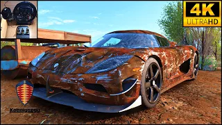 Rebuilding Koenigsegg AGERA RS | Forza Horizon 5 | Logitech G29 Gameplay | 4K UltraHD