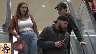 WET FART PRANK ON THE ESCALATOR!!