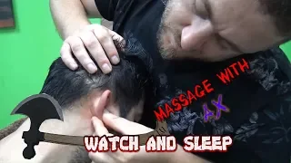 ASMR TURKISH BARBER MASSAGE = NECK CRACK=head,back,ear,arm,face,shampoo massage=KAFA SIRT KOL MASAJI