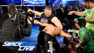 Kevin Owens & Sami Zayn attack Dolph Ziggler and Baron Corbin: SmackDown LIVE, Feb. 13, 2018