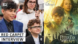 Peter Pan and Wendy Premiere - Sebastian Billingsley-Rodriguez & Felix De Souza on Jude Law on set