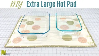 DIY Extra Large Hot Pad - How to Make join  and do corners of Binding on a small Quilt