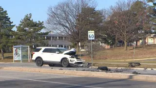 1 suspect outstanding after crash involving stolen vehicle in Burlington