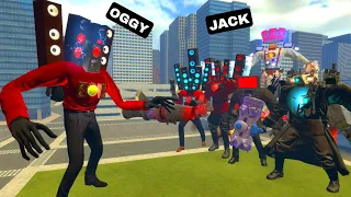 OGGY NEW MECHA BROKEN SPEAKERMAN VS ALL UPGRADED CAMERMAN, SPEAKERMAN,TV MAN TITANS FIGHT