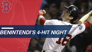 Benintendi's four hits in Game 1 of the World Series