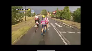 ŚMIERTELNA KRAKSA na trasie 76. TOUR DE POLOGNE kolarstwo etap 3. Chorzów - Zabrze