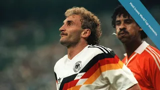 Frank Rijkaard spits on Rudi Völler at the 1990 World Cup. Most iconic World Cup moments.