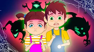 Something In The Dark Song | + More Nursery Rhymes by Funny Family Kids Songs