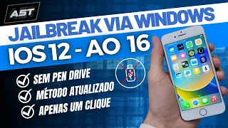 jailbreak IOS 12 ao 16 (sem pendrive) do iPhone 6s ao X | via Windows