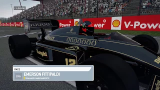 F1 2013 - '80s Classic Race - Belgium - Lotus 98T (Emerson Fittipaldi)